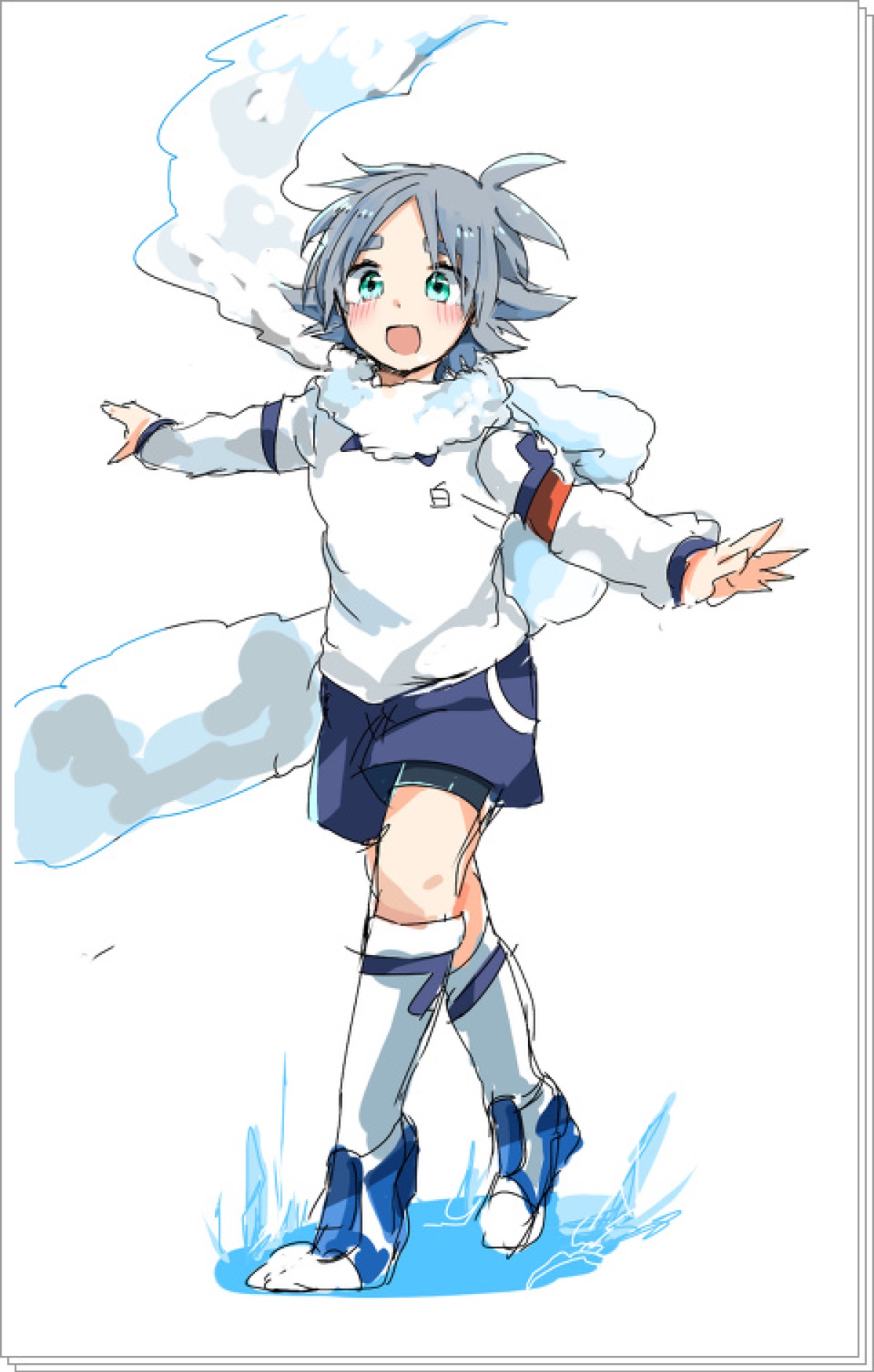 闪电十一人,动漫,足球,正太,q版,吹雪士郎,风丸,门堂守,鬼道有人