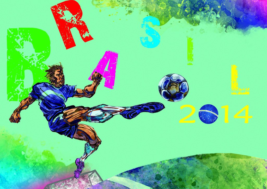 水墨风 足球 原创海报