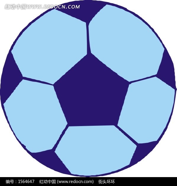 足球 球 手绘 插画 卡通画 体育用品 矢量素材  生活百科