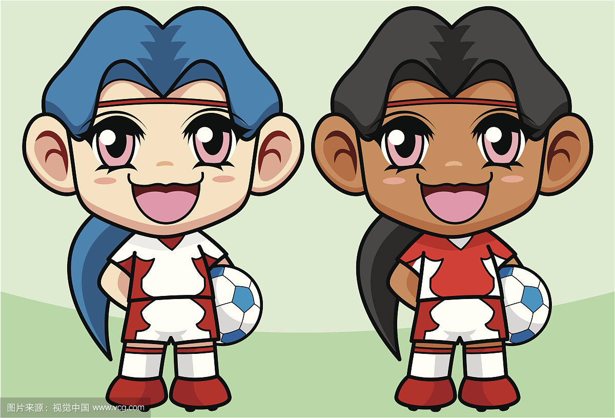 球,足球运动,设计,踢,进行中,可爱的,卡通,线条画,运动服,矢量,足球