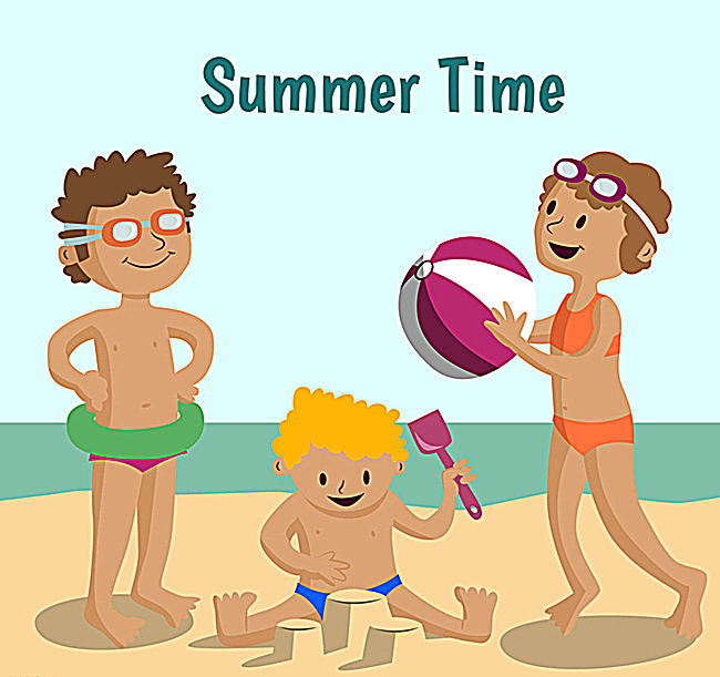 儿童乐园图片 卡通素材 沙滩素材图片 夏天童装海报 儿童服装海报图片