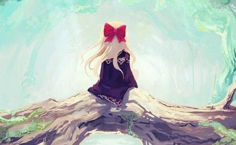 qq动漫女生头像背影图片