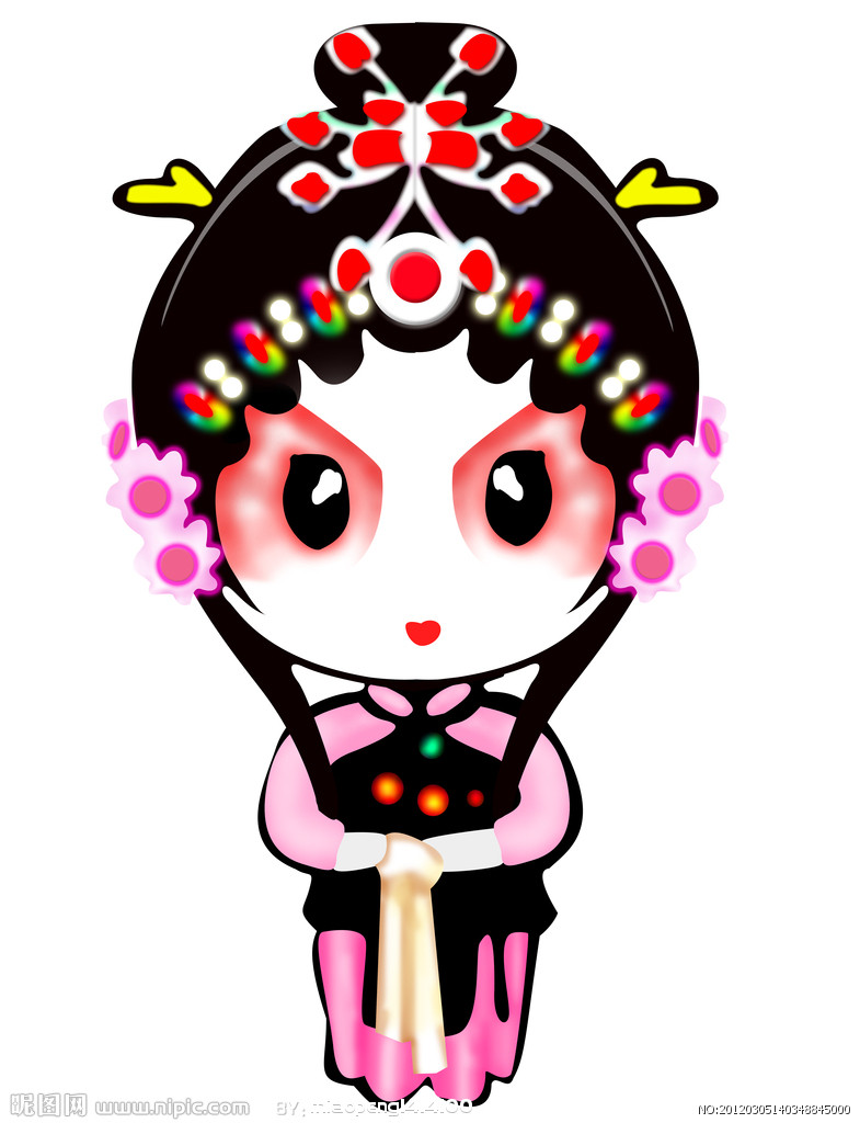 求京剧卡通人物中的西门庆和秦香莲的高清图,谢谢!像下面这种的