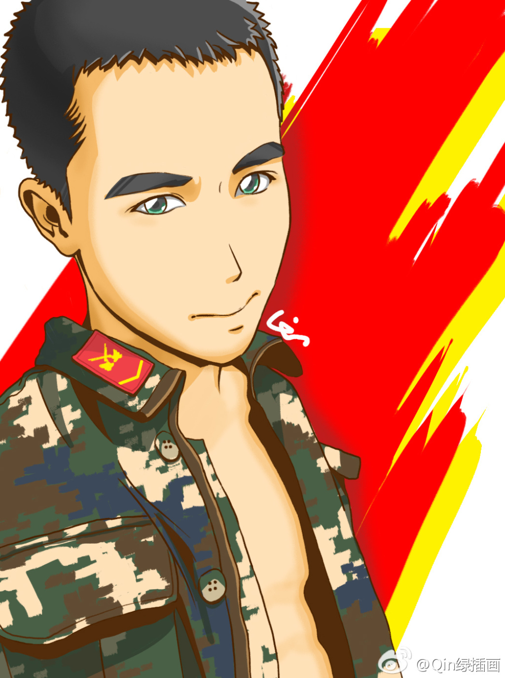 武警,陆军,军人兵哥各种插画