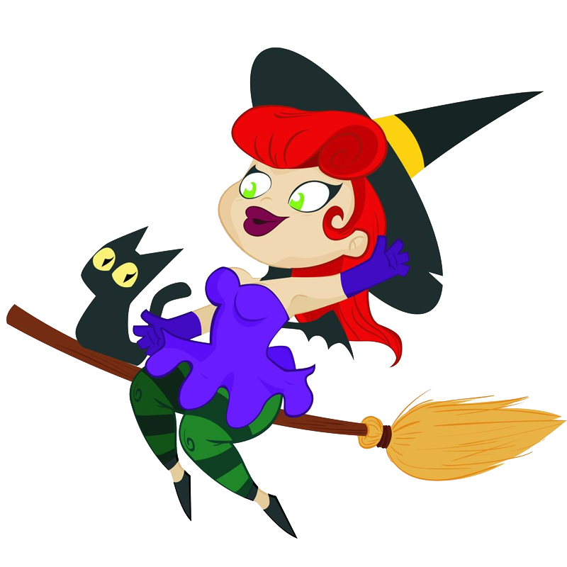 卡通万圣节女巫