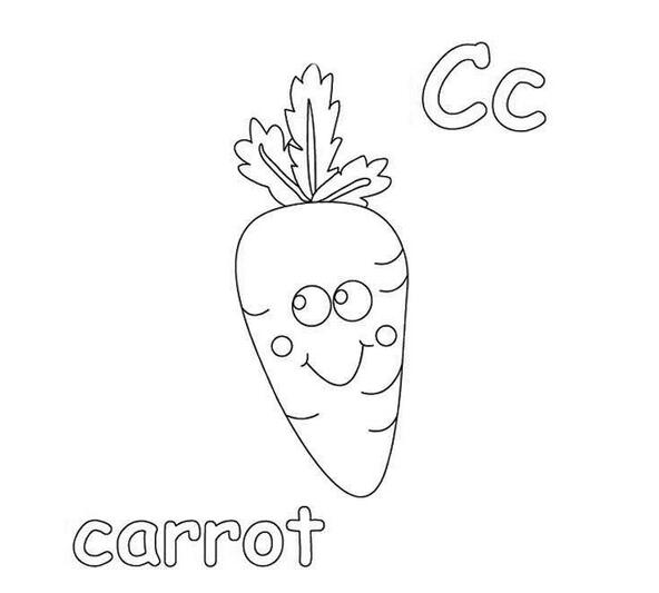 卡通胡萝卜简笔画 可爱卡通蔬菜简笔画