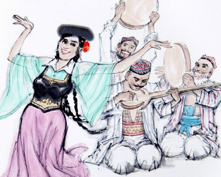 中国水墨人物画图片作品