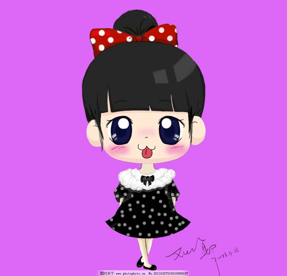 卡通人物形象画 人物原画手绘 色彩手绘 人物手绘 临摹人物 女孩 绘画