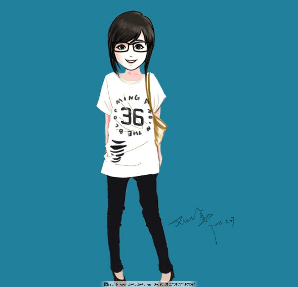 卡通人物形象画图片