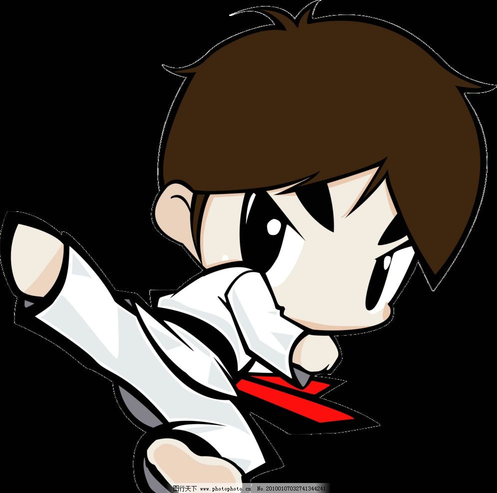 跆拳道卡通人物图片