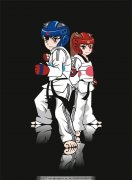 跆拳道图片黑带卡通人物