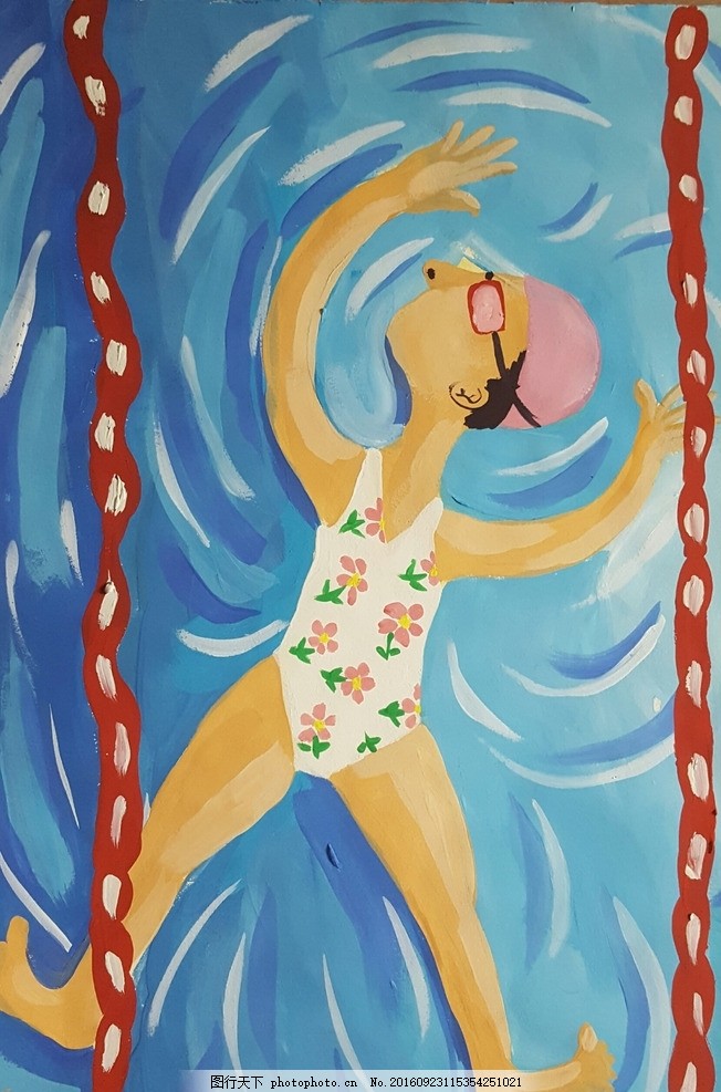 儿童水粉画 人物