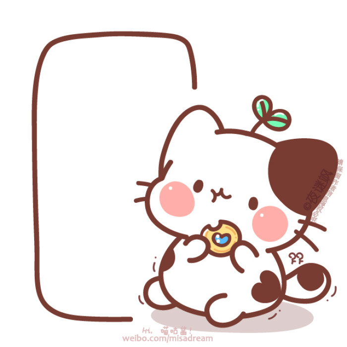 ' 好吃~咕噜噜~' 原创/猫咪/表情/头像/卡通/萌物/可爱/简笔画