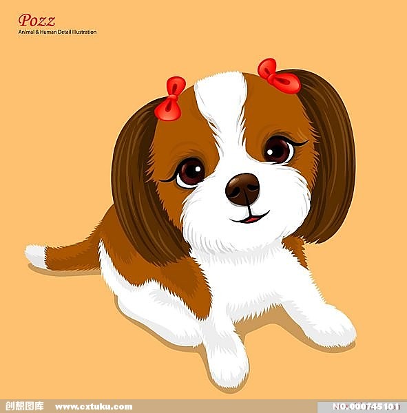 可爱小狗[ai,矢量图]