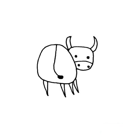 水牛的简笔画法