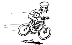 自行车骑手简笔画