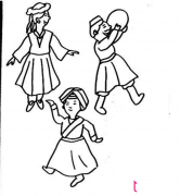 少数民族舞蹈儿童简笔画画法