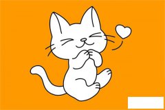 超可爱的小猫咪简笔画画法图片