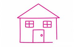 房子简笔画的画法步骤教程及图片大全