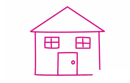 房子简笔画完成图