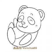 玩耍的小熊猫简笔画3