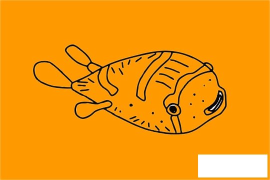 刺豚简笔画图片