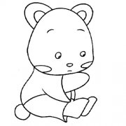 玩耍的小熊猫简笔画2