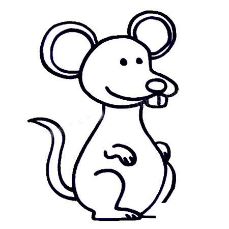 卡通老鼠简笔画