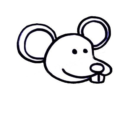 卡通老鼠简笔画