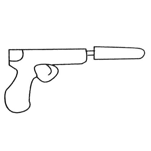 玩具手枪简笔画大全及画法步骤