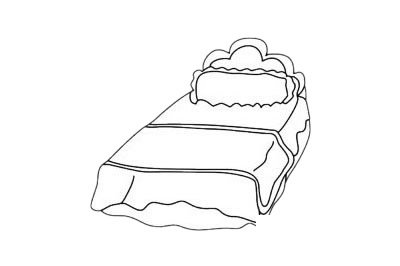 公主床简笔画图片