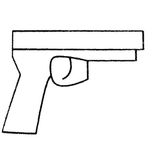 玩具手枪简笔画大全及画法步骤
