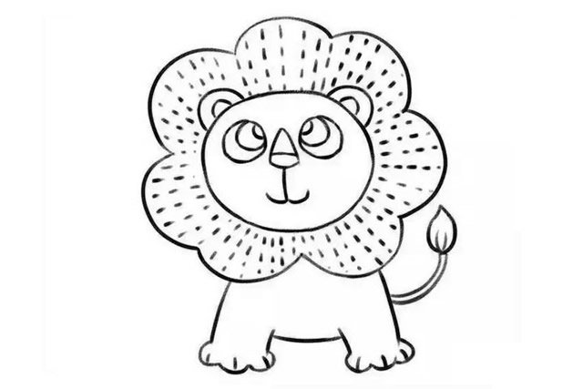 狮子简笔画