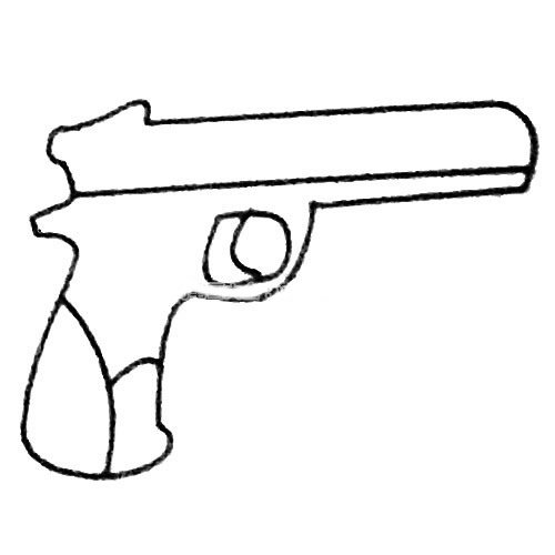 玩具手枪简笔画大全及画法步骤