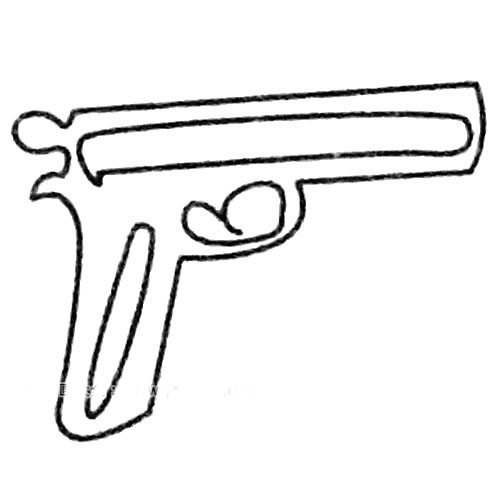 玩具手枪简笔画大全及画法步骤