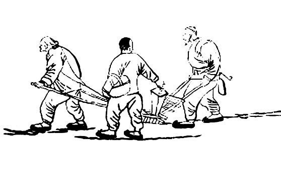 农民种地耕地简笔画图片