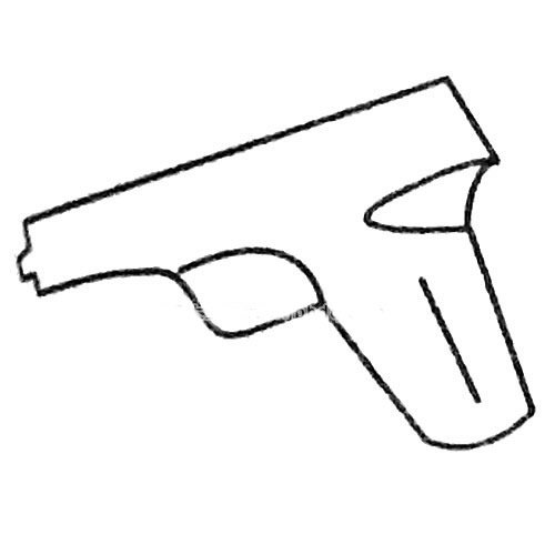 玩具手枪简笔画大全及画法步骤