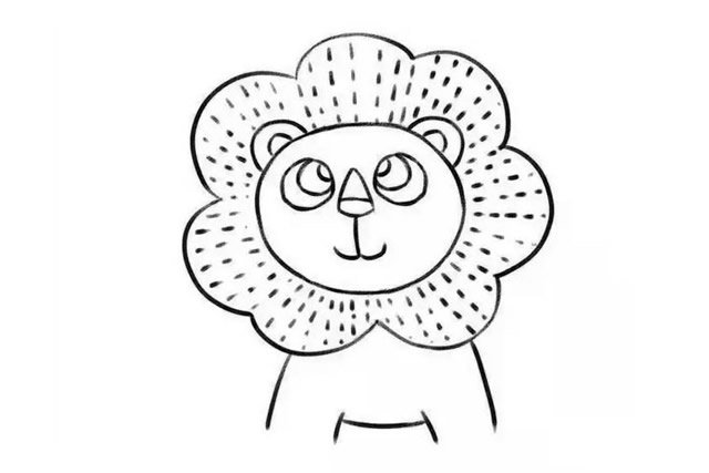 狮子简笔画
