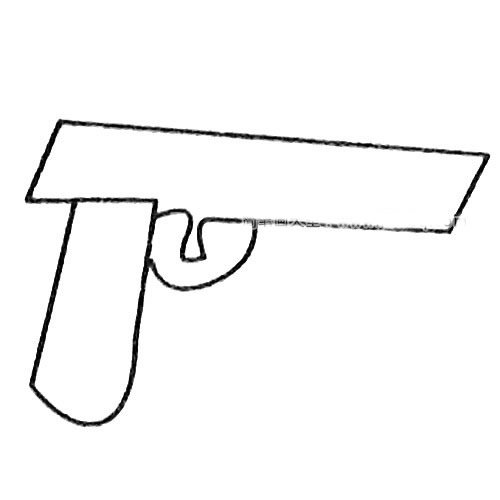 玩具手枪简笔画大全及画法步骤