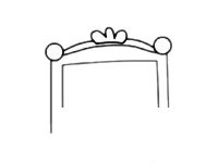 公主床简笔画图片