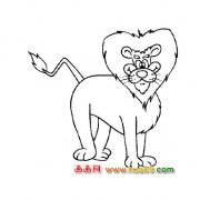 高大的狮子简笔画4
