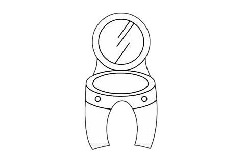 梳妆台简笔画完成图
