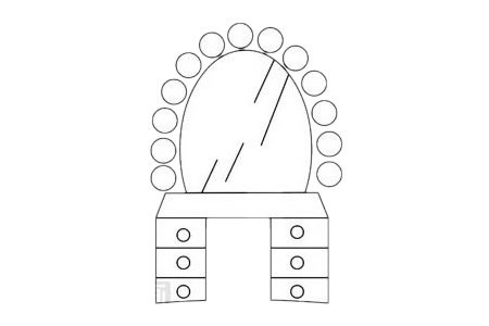 梳妆台简笔画图片