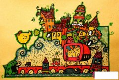 好看的小房子儿童画，小学生儿童画图片