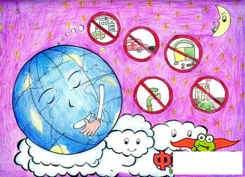 保护地球儿童画简单,幼儿保护地球绘画作品