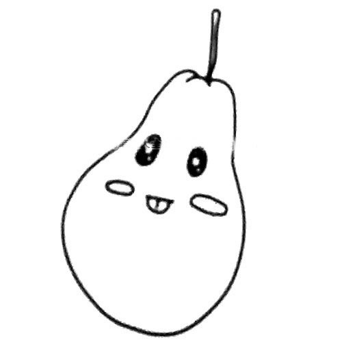 卡通梨简笔画图片