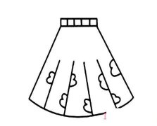 女生短裙的画法步骤图简单漂亮 短裙简笔画图片