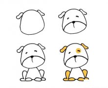 可爱的小狗画法步骤图片三