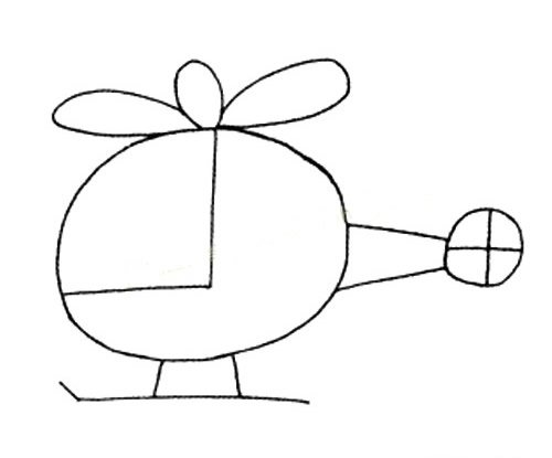 简单的直升机简笔画画法