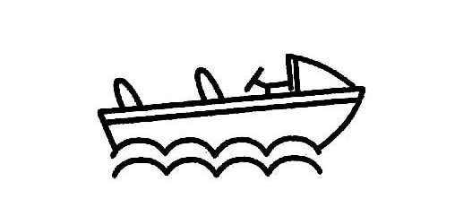 冲锋舟简笔画